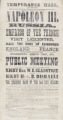 Poster advertising a concert at the Temperance Hall, Leicester, Wednesday March 22nd 1871