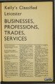 Kelly's Classified Leicester, 1971: Businesses, Professions, Trades, Services subsection