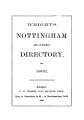 Wright's Nottingham Directory, 1862
