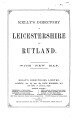 Kelly's Directory of Leicestershire & Rutland, 1899