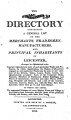 Leicester Directory, 1815