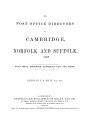 Post Office Directory of Cambs, Norfolk & Suffolk,1869. [Part 1: Cambridgeshire]