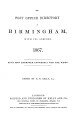 Post Office Directory of Birmingham, 1867
