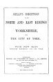 Kelly's Directory of N & E Ridings of Yorkshire, 1893. [Part 2: Court & Trade Directories...