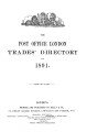 Post Office London Trades Directory, 1891
