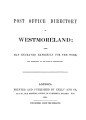 Post Office Directory of Westmorland, 1858