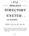 Besleys' Directory of Exeter & Suburbs, 1913