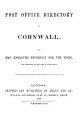 Post Office Directory of Cornwall, 1856