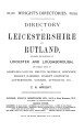 Wright's Directory of Leicestershire & Rutland, 1899
