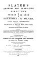 Slater's Directory of Manchester and Salford, 1863