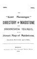 Kent Messenger Directory of Maidstone, 1904