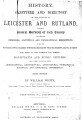 History, Gazetteer & Directory of Leicestershire & Rutland, 1877