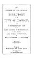 Commercial & General Directory of Croydon, 1851