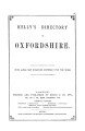 Kelly's Directory of Oxfordshire, 1895