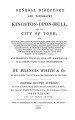 General Directory of Kingston-upon-Hull, and York, 1851