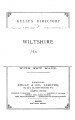 Kelly's Directory of Wiltshire, 1911