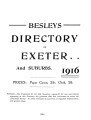 Besley's Directory of Exeter and Suburbs, 1916-19