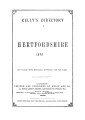 Kelly's Directory of Hertfordshire, 1890