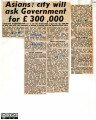 A collection of newspaper cuttings from the Leicester Mercury regarding immigration to...